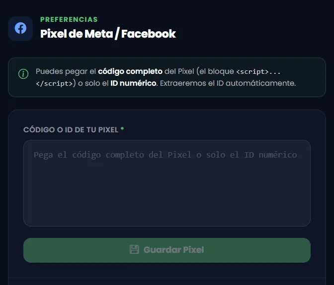 Pixel de Meta en Treggio