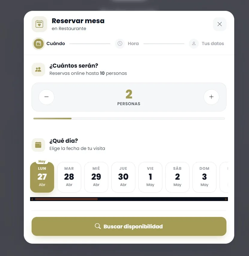 Reservas automatizadas con confirmación por WhatsApp en menú digital Treggio