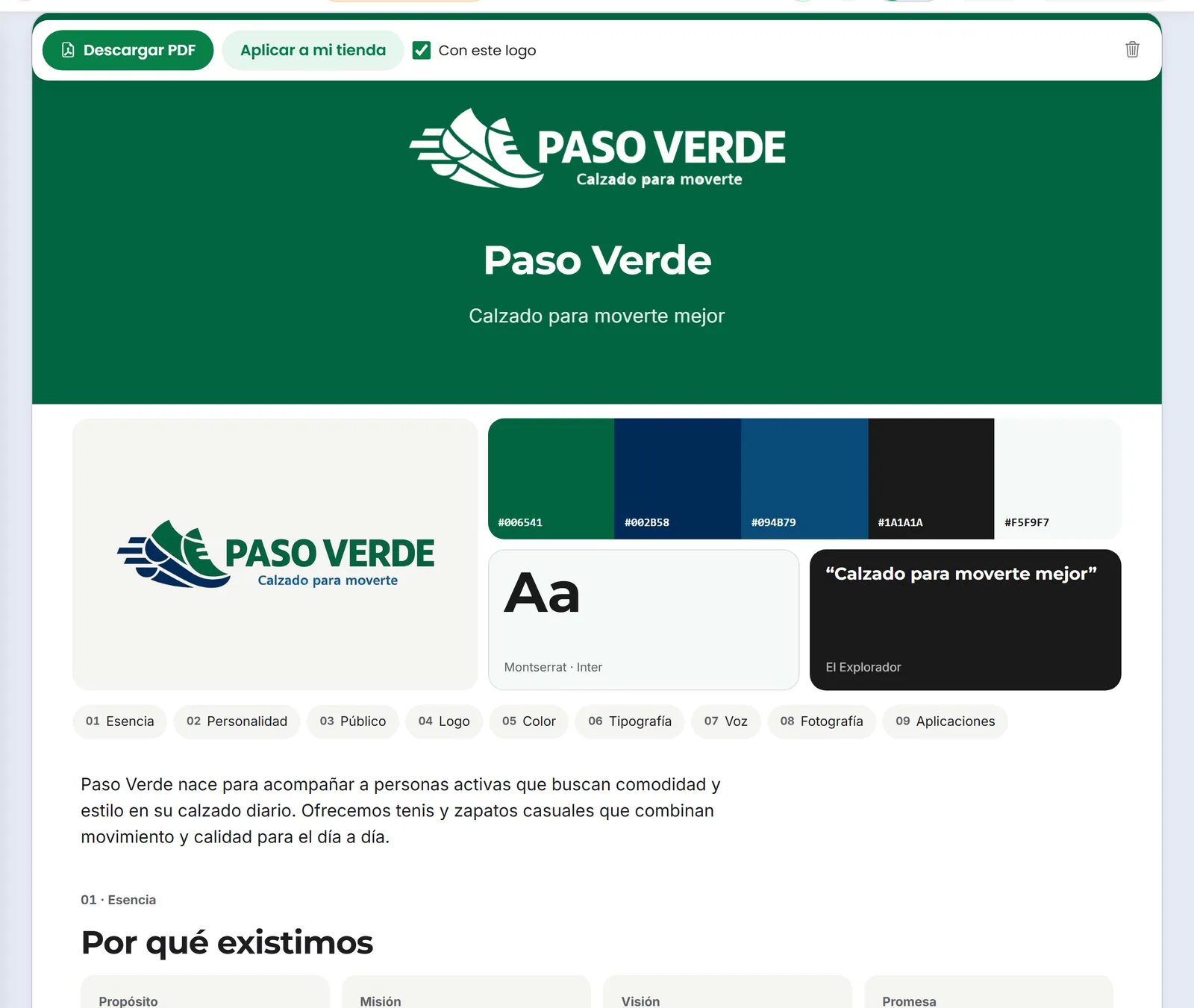 Estudio IA de Treggio: manual de marca con logo, paleta, tipografía y voz